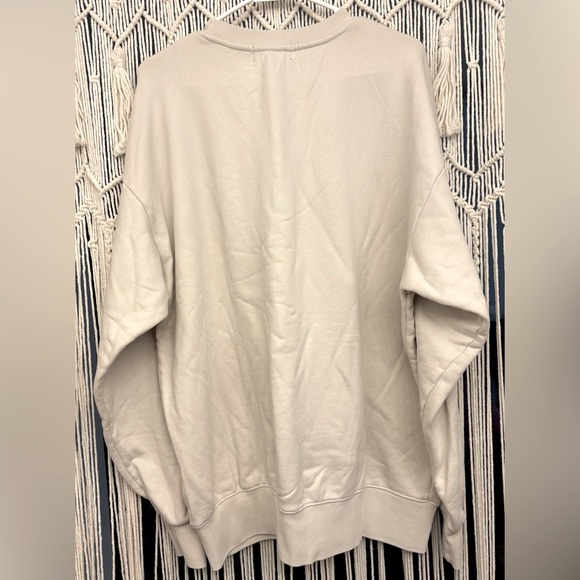 Talentless Cement Ivory Men’s Large Crewneck Sweatshirt Minimalist Lightweight - Picture 2 of 11